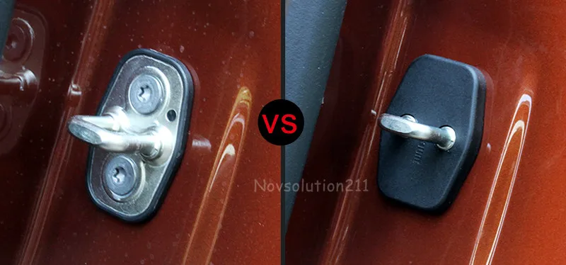 

Car Door Lock Buckle Decoration Cover Trim For Peugeot 3008 GT 2016 2017