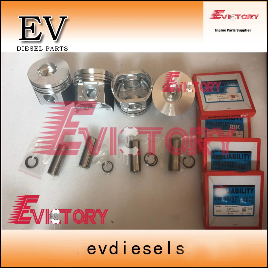 

For Kubota V2403 V2403-M-DI V2403-DI-T V2403M piston+piston ring set