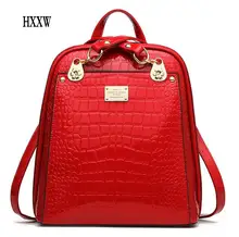 2017 marke Neue Frauen Rucksäcke Pu-leder Vintage Krokoprägung Rucksäcke Offene Tasche Außen Weibliche Umhängetaschen mochilas