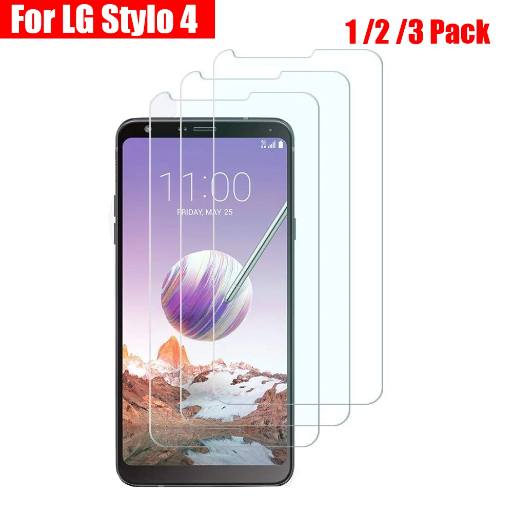 

[1 / 2 / 3 Pack] LG Stylo 4 Screen Protector Anti-Scratch Bubble Free Tempered Glass for LG Stylo 4 Plus / Q Stylus (Clear)