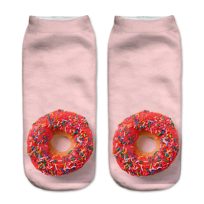 3D Print Socks Harajuku Ankle Unisex Women Christmas Fashion Funny Happy Sox White Kawaii Cute Emoji Cartoon Cat Animal Sock (2)