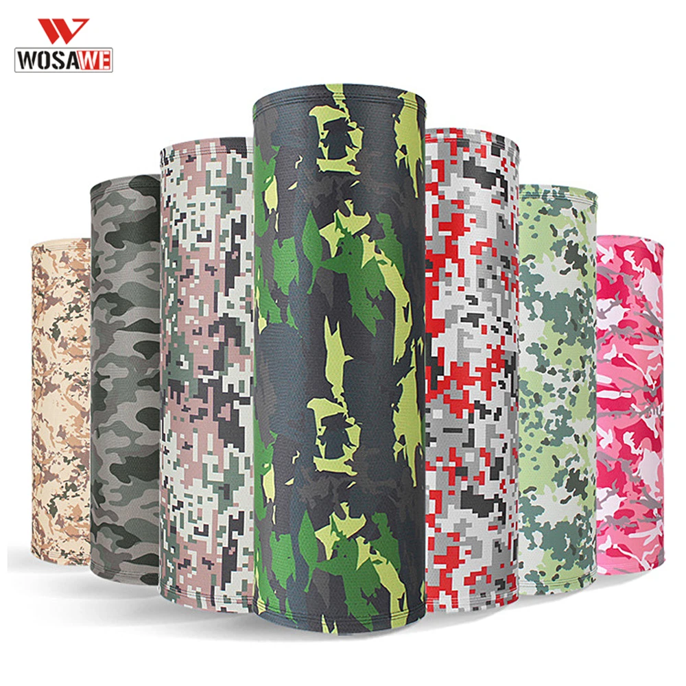

WOSAWE Motorcycle Face Mask Camouflage Magic Headscarf Riding Windproof Mask Shield Sun Warmer Mask Balaclava