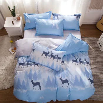 

Simple Stylish Style Bedding Set Black White Stripe Home Decor Starry Bed Sheet Clouds Pillow Cover AB Cotton Child Quilt Cover
