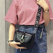 Ludmyla, крутые сумки с пряжкой для девочек, черные кожаные сумки, широкий ремень, сумка на плечо,, новая мода, сумочка, мини, заклепки, сумка через плечо