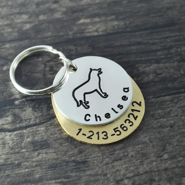personalized dogtags siberian husky dog tag custom dog id tag hand