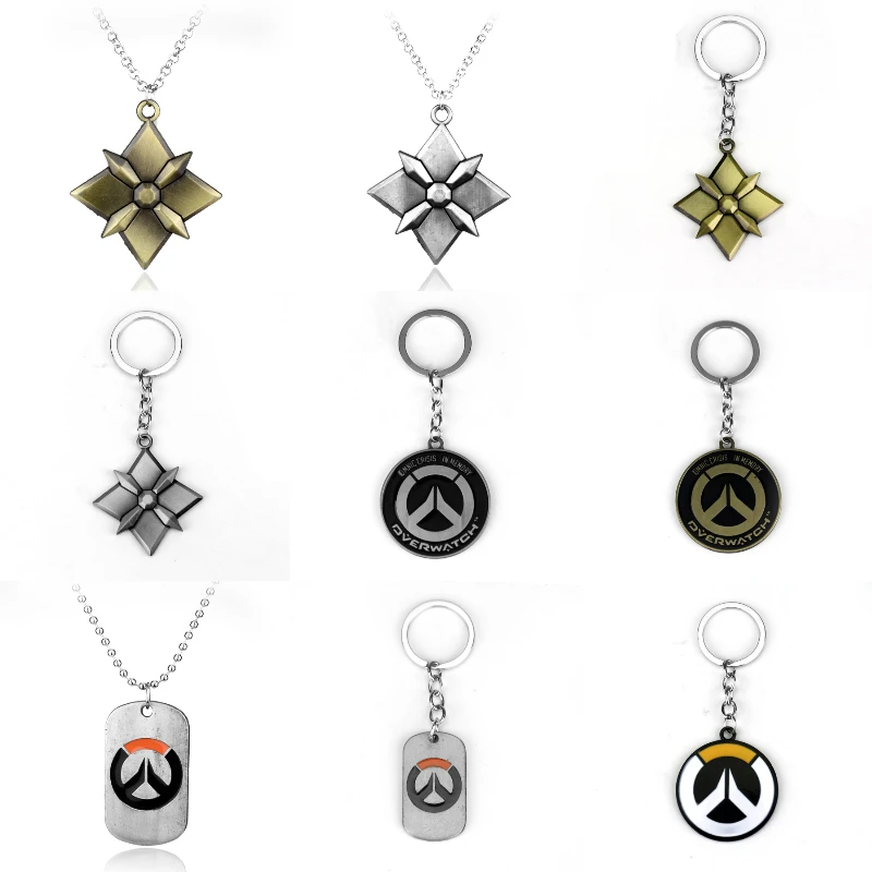 

Hot Games Vintage Overwatch Keychains Anime Key Cover Key Holder Hanzo Keyring