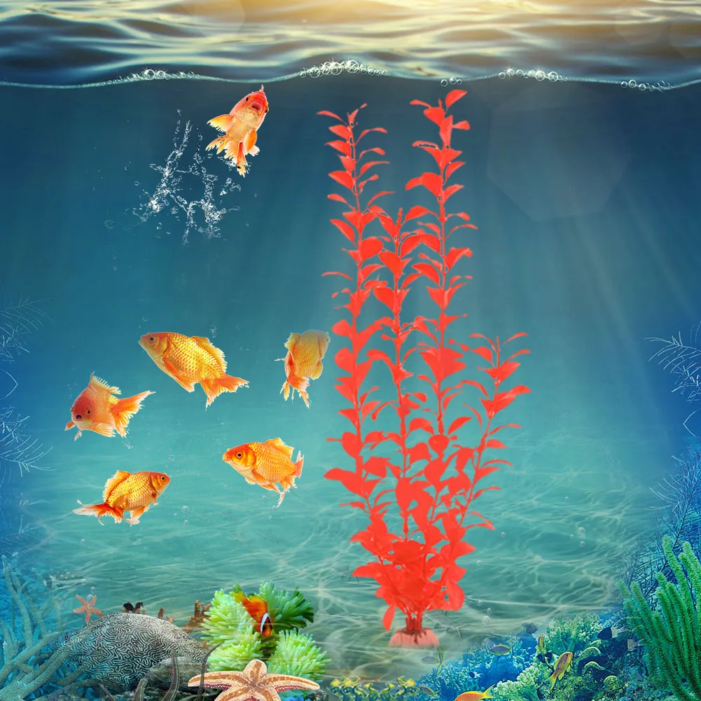 Искусственная пластиковая водная Трава Аквариум пейзаж растение орнамент аквариум Декор CA02