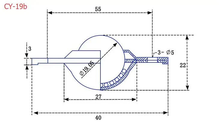 5 шт./партия CY12b/16b/19b/22b/25b/30b/38b нейлоновый мяч с летающей блюдцем, установленное шарикоподшипниковое колесо