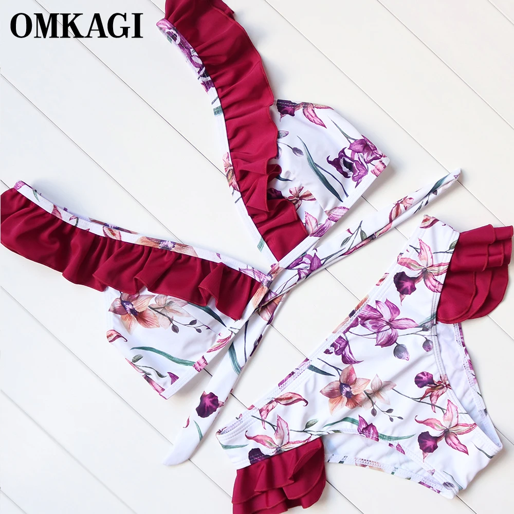 

OMKAGI Brand Bikinis Set Swimsuit Swimwear Women Push Up Swimming Suit Beachwear Sexy Bikini 2017 Swim Suit Swim Wear