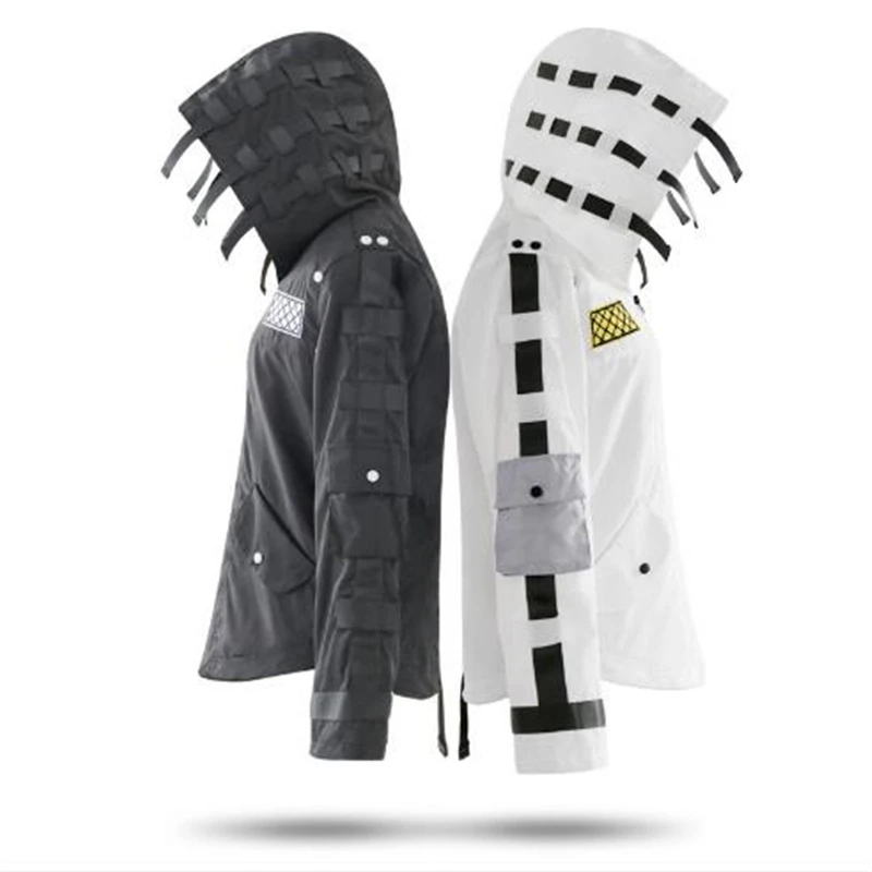  Halloween PUBG Jedi Survival Big Escape Cosplay Eat Chicken Jacket Jacket White Black Anime Game As