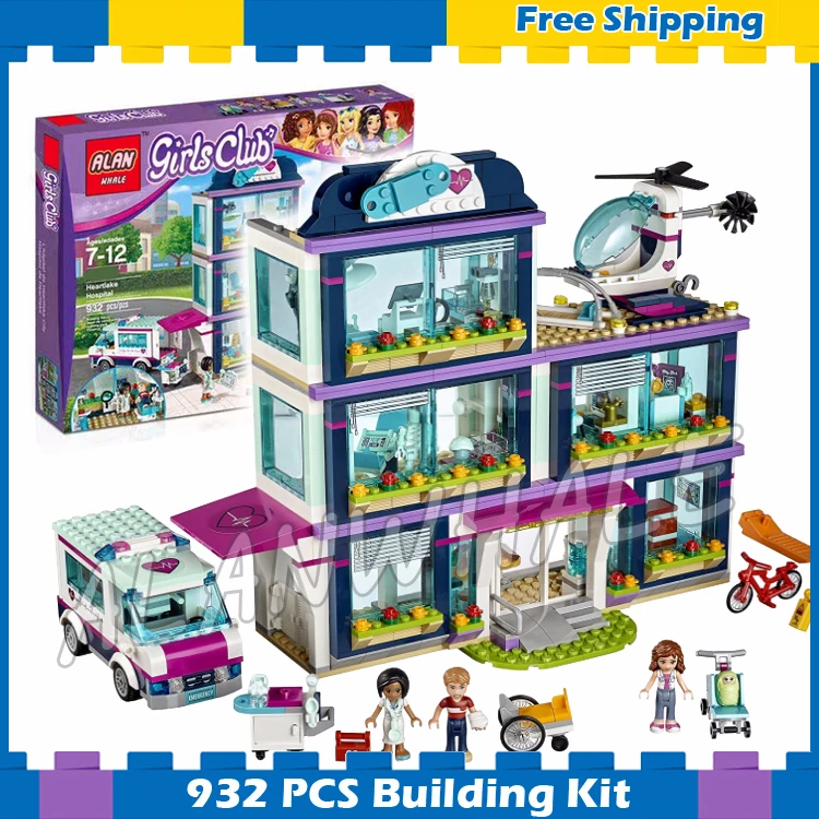 

887pcs Friends Heartlake City Hospital Nursery Ambulance 37036 Model Building Blocks Gift sets Figure Brick Compatible With lego