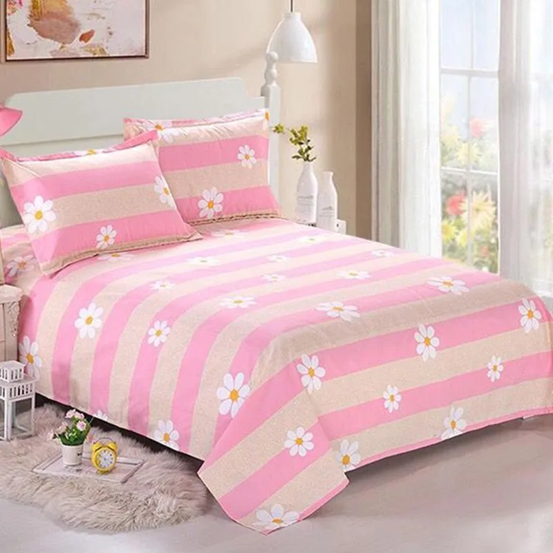 

2019 Hot Sale Flower Bed Sheet Cotton with Polyester Bed Sheet Child Kids Adults Full Bedspread Mattress Protector Bed Sheet