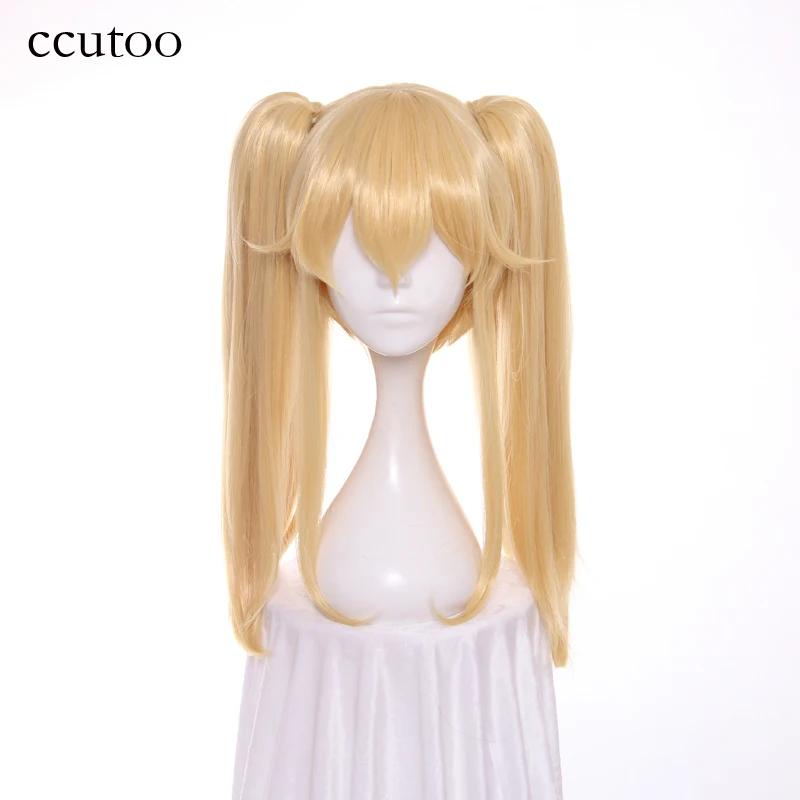 Ceny Ccutoo 50cm jasny złoty Kakegurui obowiązkowy hazardzista Mary Saotome syntetyczne włosy peruka do cosplay + 2 klip na kucyk