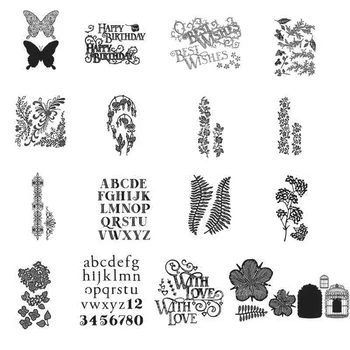 

Plants Butterfly Alphabet Word Gold Cage Cutting Dies Stencil DIY Card Album Making Scrapbooking Template Craft New Dies 2019
