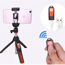 3 в 1 Портативный и мини-Штатив Автопортрет Монопод Телефон Селфи Наклейка Bluetooth Пульт Дистанционного Спуска Затвора для iPhone Sumsang Gopro