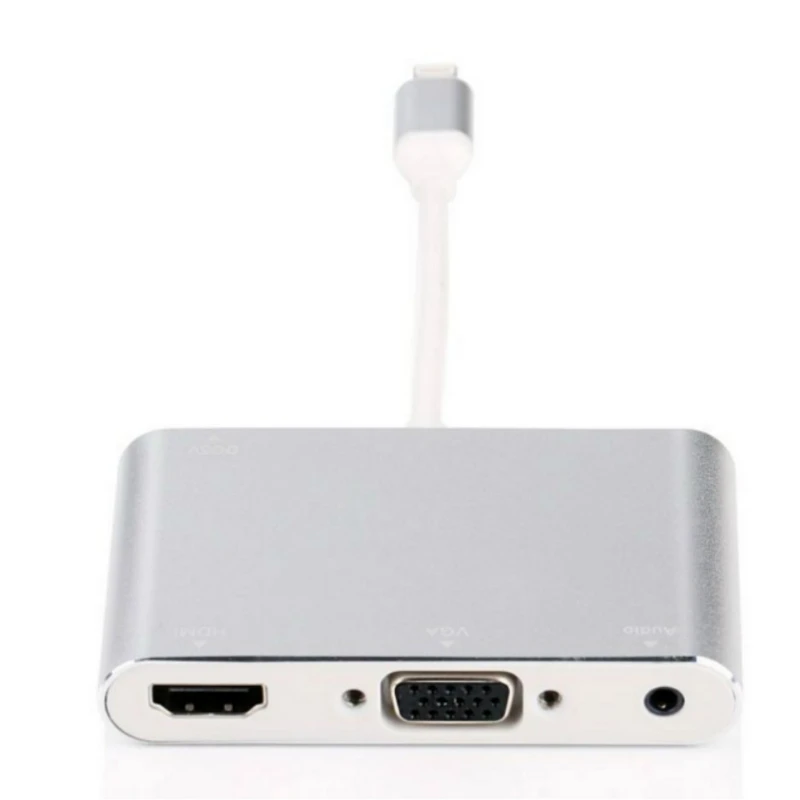 Elistooop переходник с подсветкой на HDMI VGA разъем аудио ТВ адаптер кабель