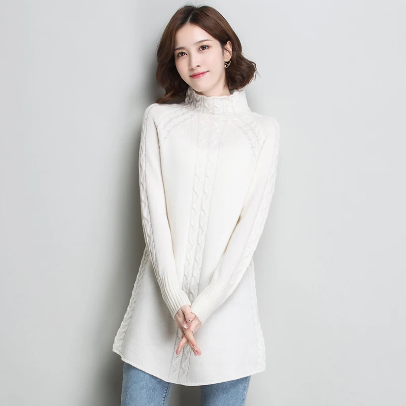 ^*Best Offers 2XL 6 Colors Brand Women's Long Knit Sweater 2019 Autumn Winter New Solid Color Wool Thicken Sweater Casual Wild Pullover Female ^*Best Offers 2XL 6 Colors Brand Women's Long Knit Sweater 2019 Autumn Winter New Solid Color Wool Thicken Sweater Casual Wild Pullover Female