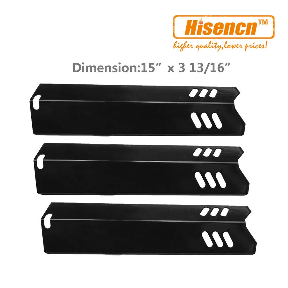 

Hisencn 15 inch 91591 3pcs Porcelain Heat plates Shield BBQ Parts Replacement For Uniflame GBC1059WB, GBC1059WB-C, GBC1059WE-C