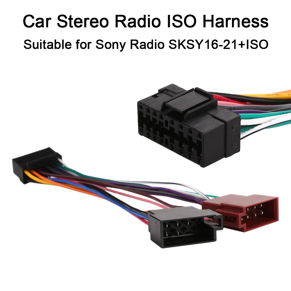 16Pin Sksy16 21+Iso Radio Harness Iso Wire Harness Harness Connector Durable Plug Car Wire for Sony Radio-in Cables, Adapters & Sockets from Automobiles ...