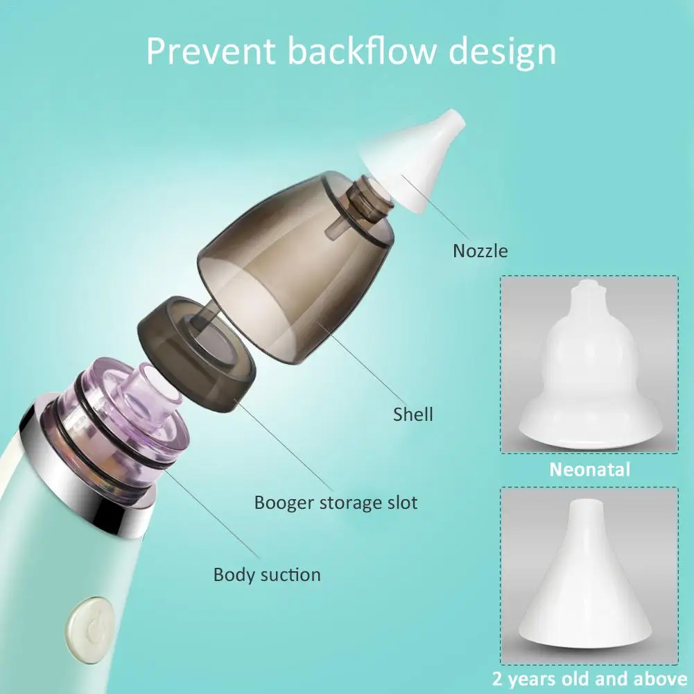Baby Nasal Aspirator Electric Safe Hygienic Nose Cleaner With 2 Sizes Of Nose Tips And Oral Snot Sucker For Newborns Boy Girls Baby Nasal Aspirator Electric Safe Hygienic Nose Cleaner With 2 Sizes Of Nose Tips And Oral Snot Sucker For Newborns Boy Girls