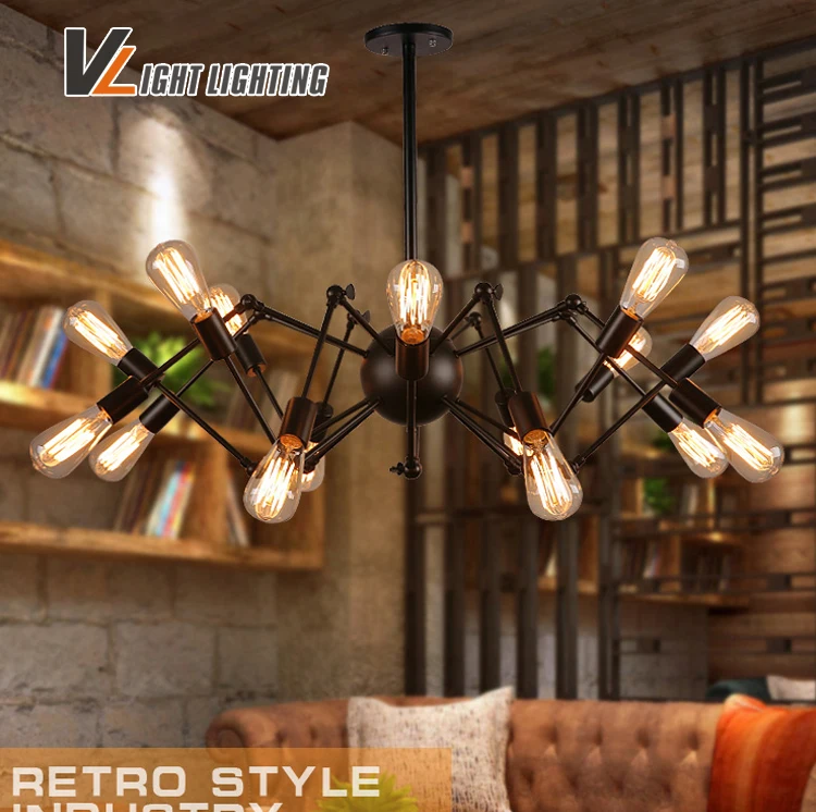 Loft Industrial Lamp Verlichting Retro Luminaire Suspension Industriel Luminaire Lustre Home Lighting Spider Lamp Lamparas De Te