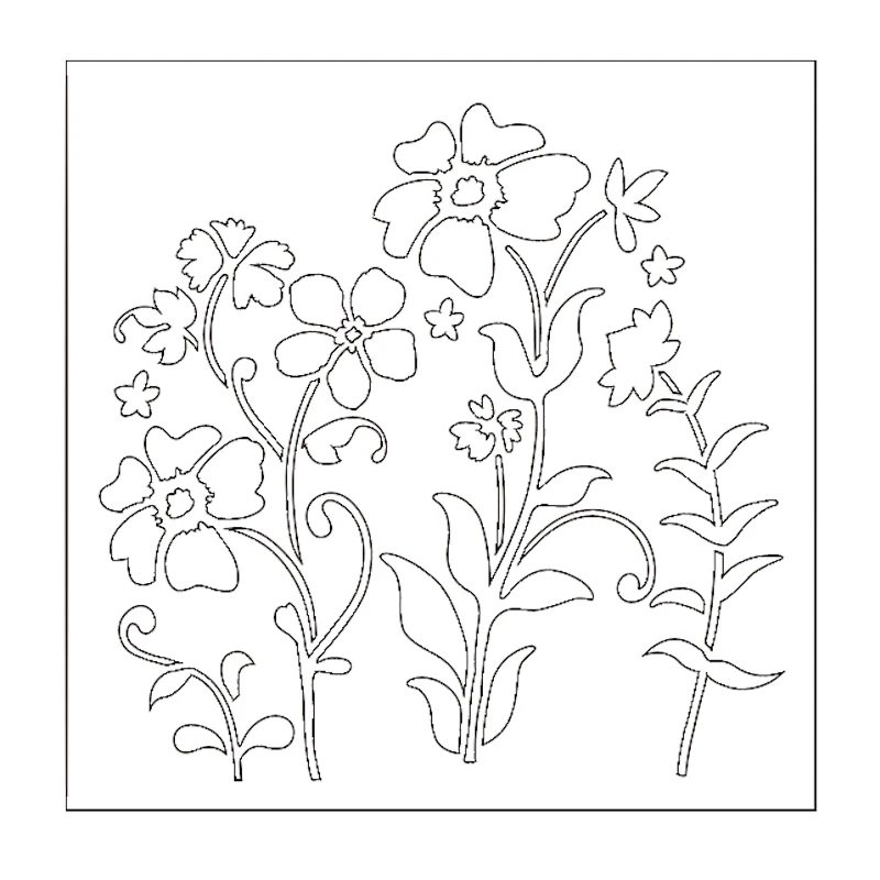

Flower Stencils for DIY Scrapbooking Cards Making Craft Fun Paper Plastic Templates Decorative/Embellissem 6X6inches
