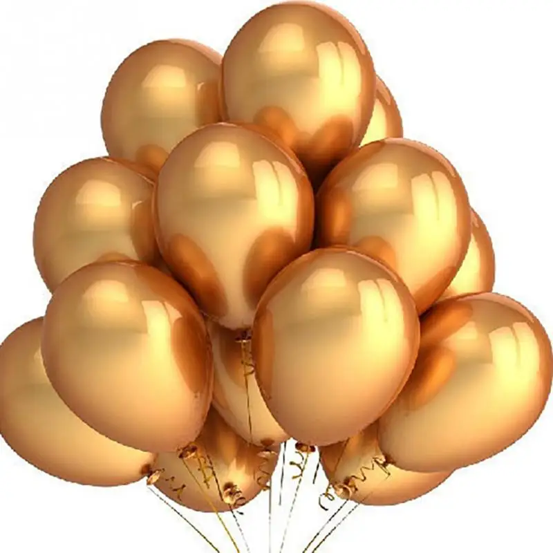 100 шт./лот, золотые шары, 12 дюймов, Плотные Латексные гелиевые шарики для свадебного украшения, надувные воздушные шары, товары для дня рождения