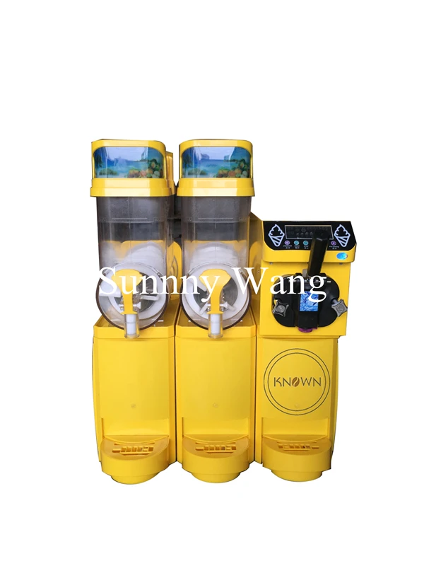 

new generation Commercial Two Tank ice Slush Machine+soft Ice Cream Machine