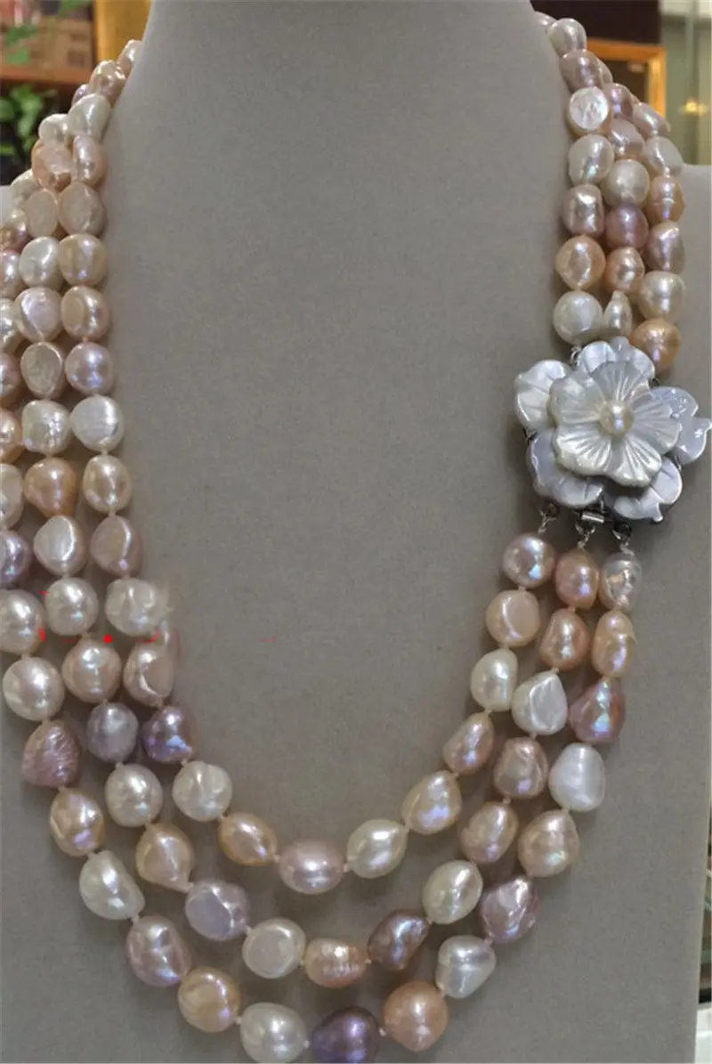 

Noble White 7-8 Genuine Pearl Green jades pendant women Jewelry Necklace 18inches