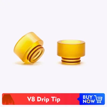 

Quartz Banger Gold Color PEI Drip Tip for V8 V12 810 Atomizer Heat Resistance PEI Material eCig Vape Mouthpiece (2pcs/lot)