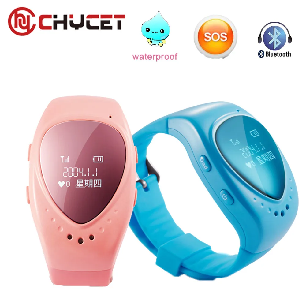 

Chycet New A6 GPS Tracker Watch for Kids Children Gift Smart Watch with SOS button GSM phone Anti Lost For Android IOS phone
