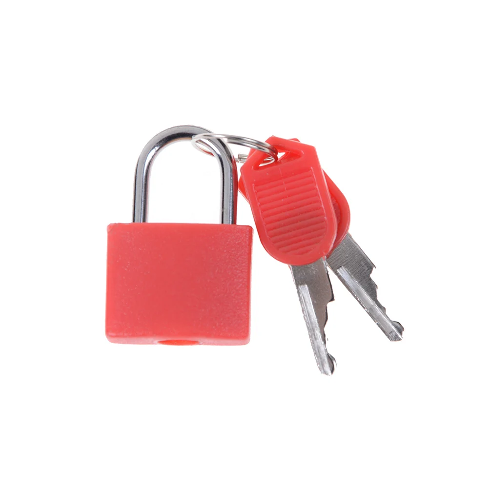 

Mini Strong Steel Padlock Travel Tiny Suitcase Lock with 2 Keys 6 colors