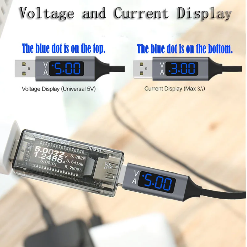 Кабель Micro USB Type C с цифровым светодиодным дисплеем быстрая зарядка 3 А кабель QC3.0