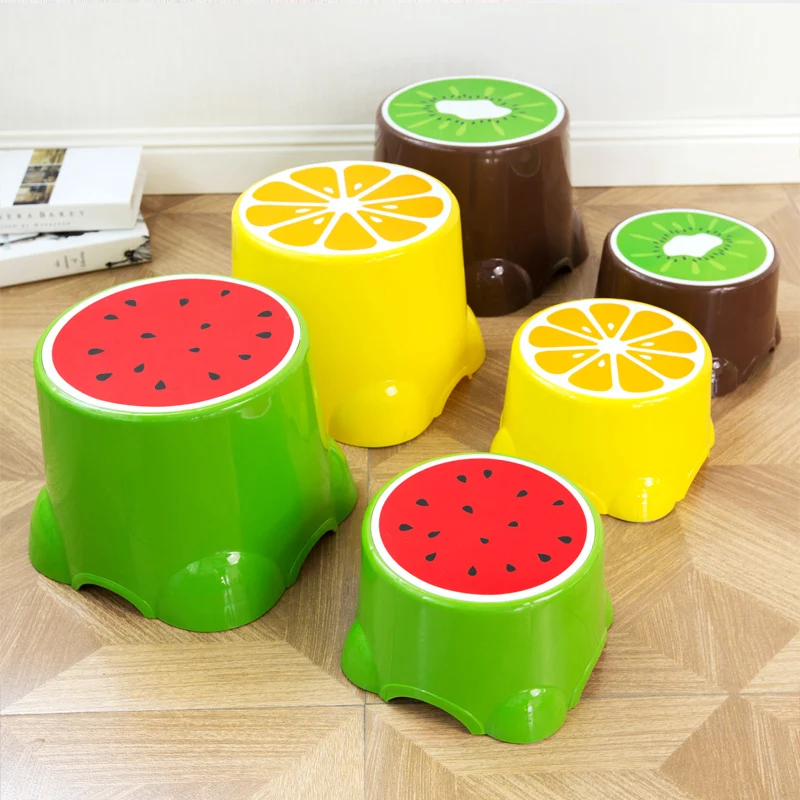 Fruit Stool Child Stool Cute Plastic Stool Round Stool Baby Cartoon