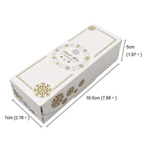 20 шт бумажные коробки Фламинго Конфета-Снежинка коробка подарочные коробки коробка шоколада упаковка на день рождения Свадебная вечеринка украшения - Цвет: Round Snowflake