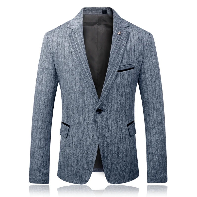 

Suit men's self-cultivation solid color one single-breasted buckle large size S-5XL all seasons wear business casual suits