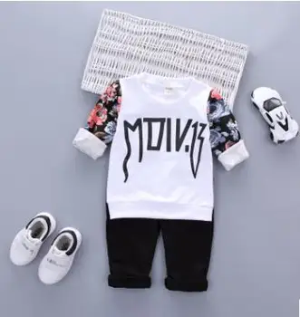 

Boys Clothing 2019 Spring Costume for Kids Girls for 1 2 3 4 Year Old Fashion Long Sleeved Baby's Set Children Clothes Outfit