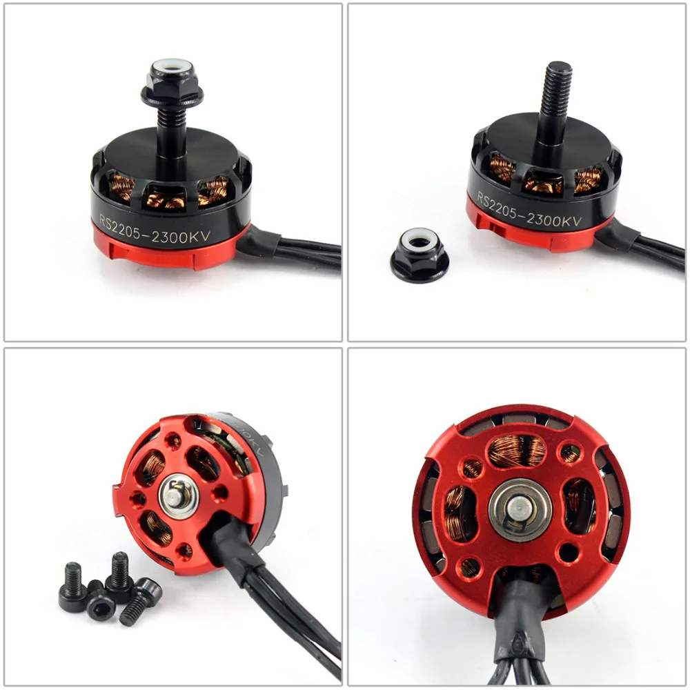 4pcs RS2205 2300kv CW CCW Brushless Motor for FPV RC Racer Quad Motor