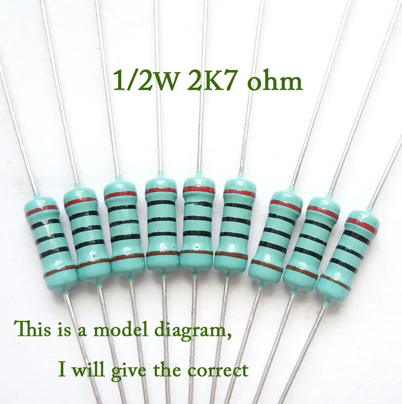 UYR2347R278F 1/2w 2.7k ohm 2k7 2700 ohm 0.5w 100 original new Fixed