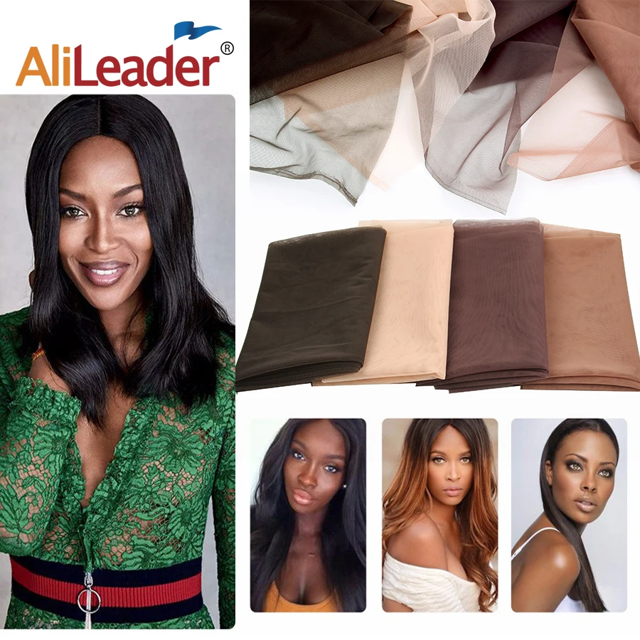 Alileader Invisible Lace Wig Making 1/4 Yard Swiss Lace Net For Making Lace Wig Hairnet Accessories Weaving Cap Tools Hair Net