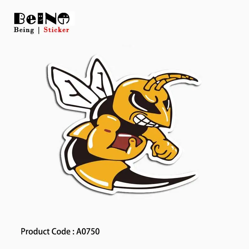 Bee гнев шип страшная Наклейка животных Забавный Водонепроницаемый чемодан