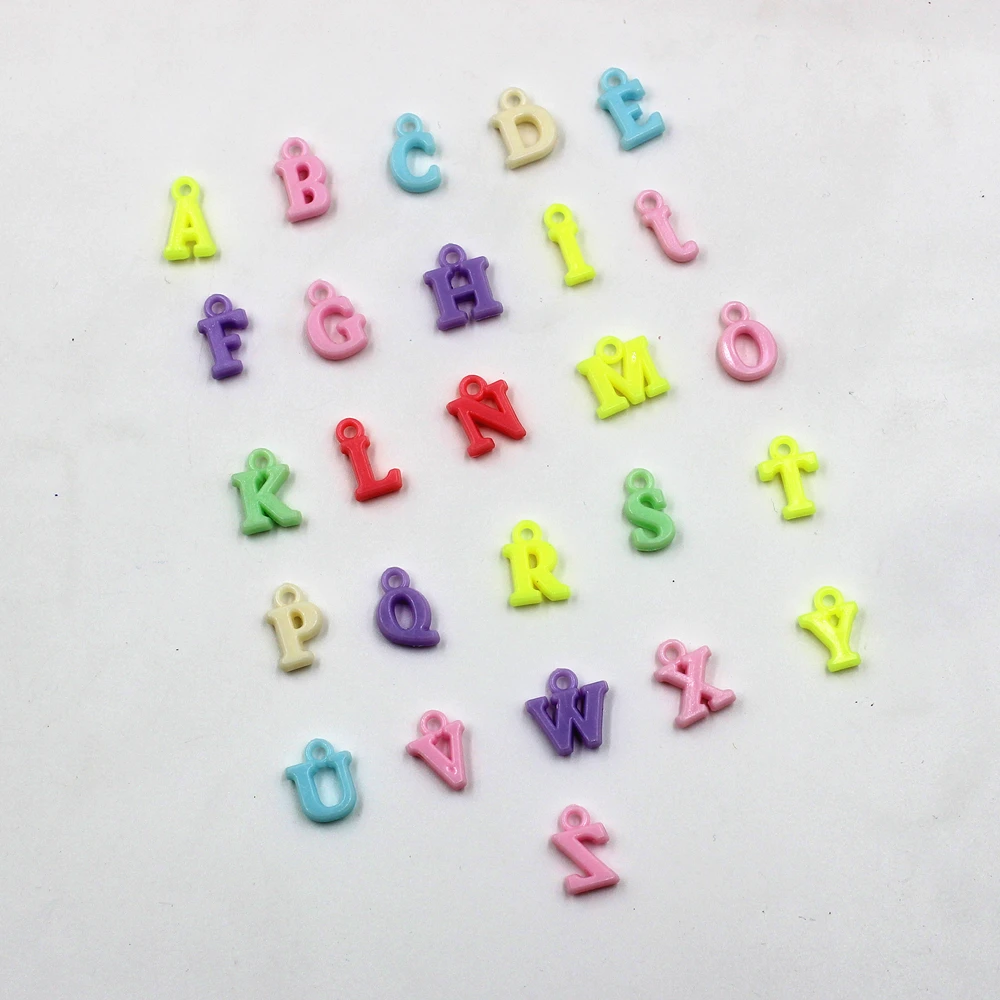

Acrylic Letter Pendant Bead Blend Color Children DIY Beads 50 pcs 13mm*6mm