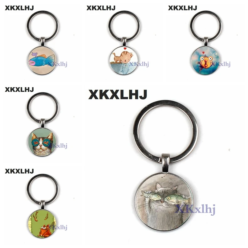 Брелок для ключей XKXLHJ креативный Забавный металлический купол ручной работы с
