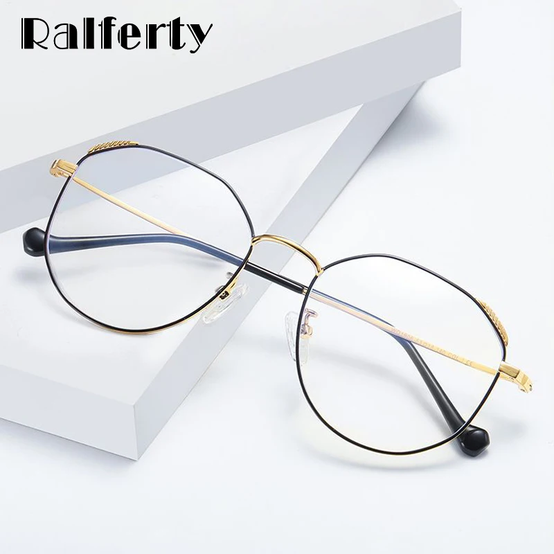 

Ralferty Women Computer Glasses Optical Myopia Prescription Spectacle Eyewear Anti Blue Glasses Frame oculos de grau D1906