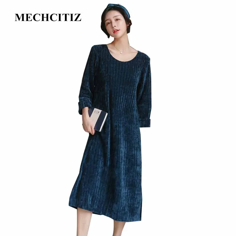 MECHCITIZ 2019 Autumn Winter Women's Nightgown Soft Long Sleep Warm