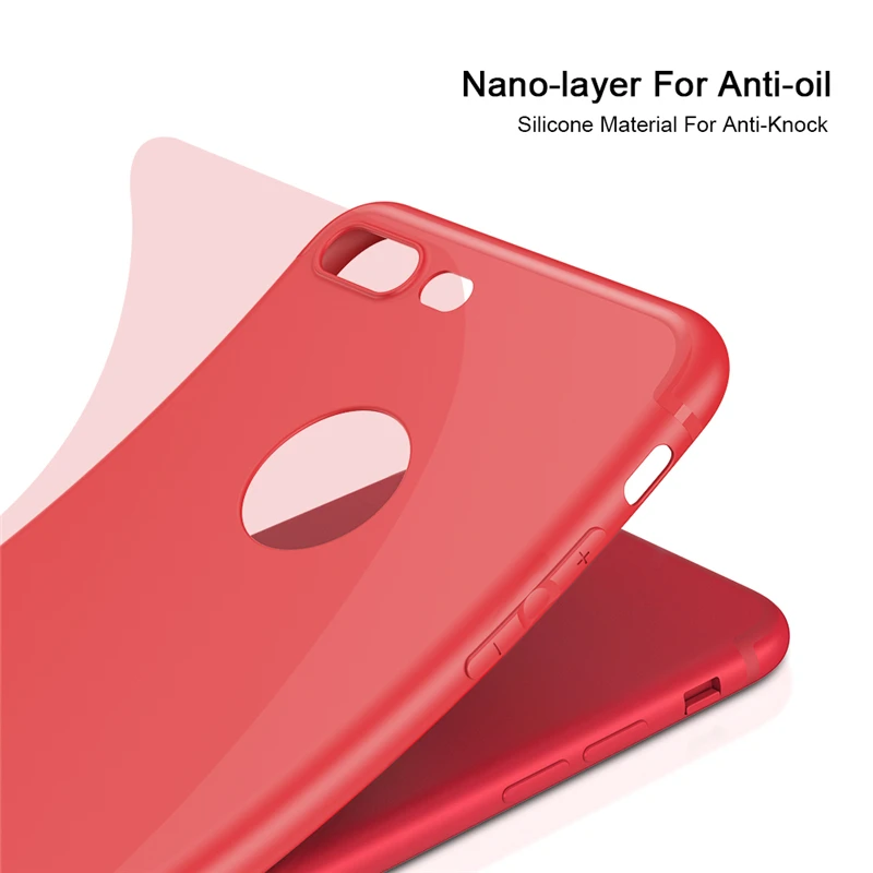KISSCASE-Ultra-Thin-Matte-TPU-Case-For-iPhone-6-6s-7-Plus-5-5s-Black-Cover