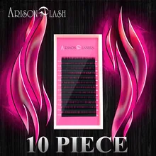 Все размеры 10 чехлов набор для наращивания ресниц норковые Черные Накладные ресницы, индивидуальные ресницы, натуральные ресницы