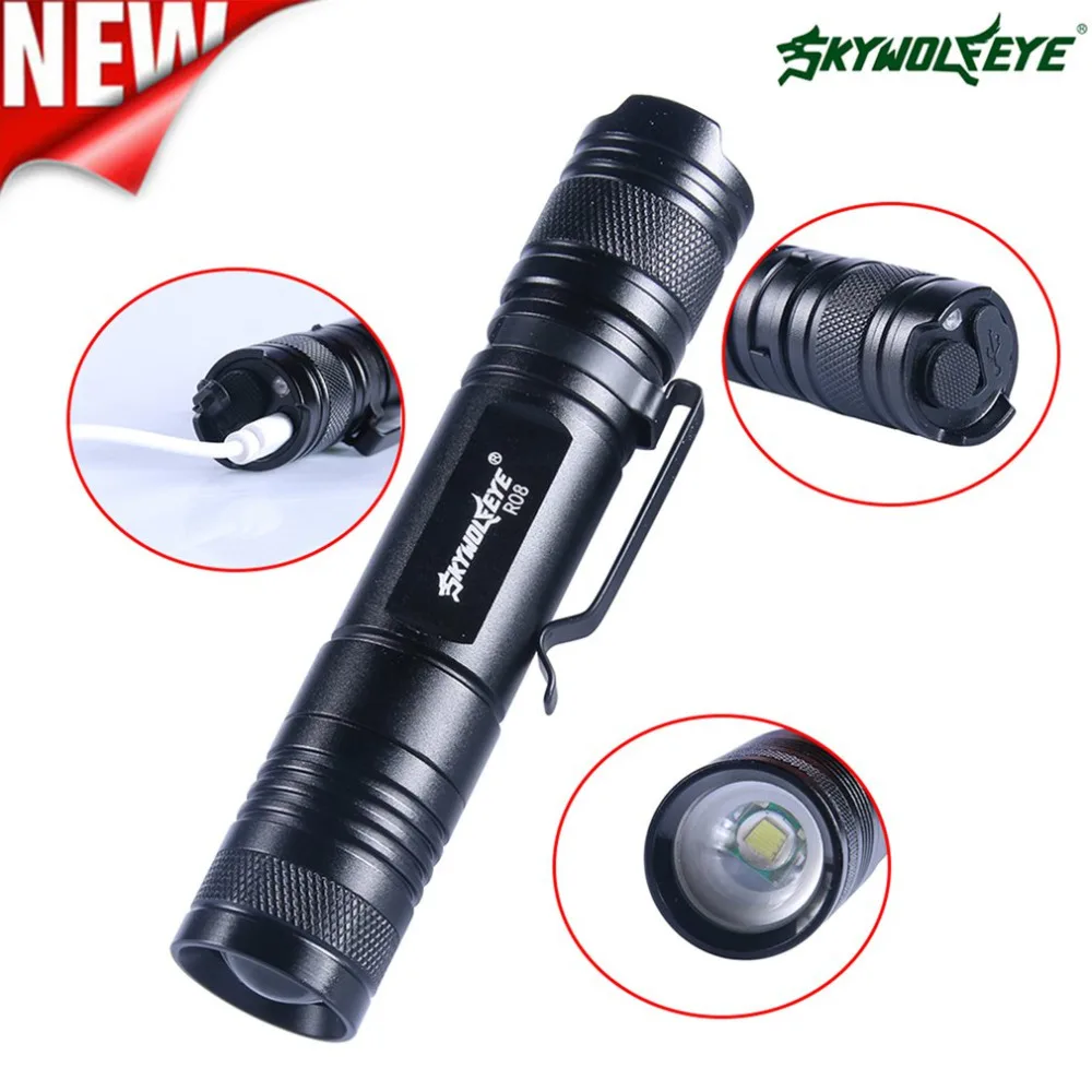 

R08 Telescopic flashlight Portable Powerful Practical Tactical LED Flashlight Super Bright For Hiking and Camping