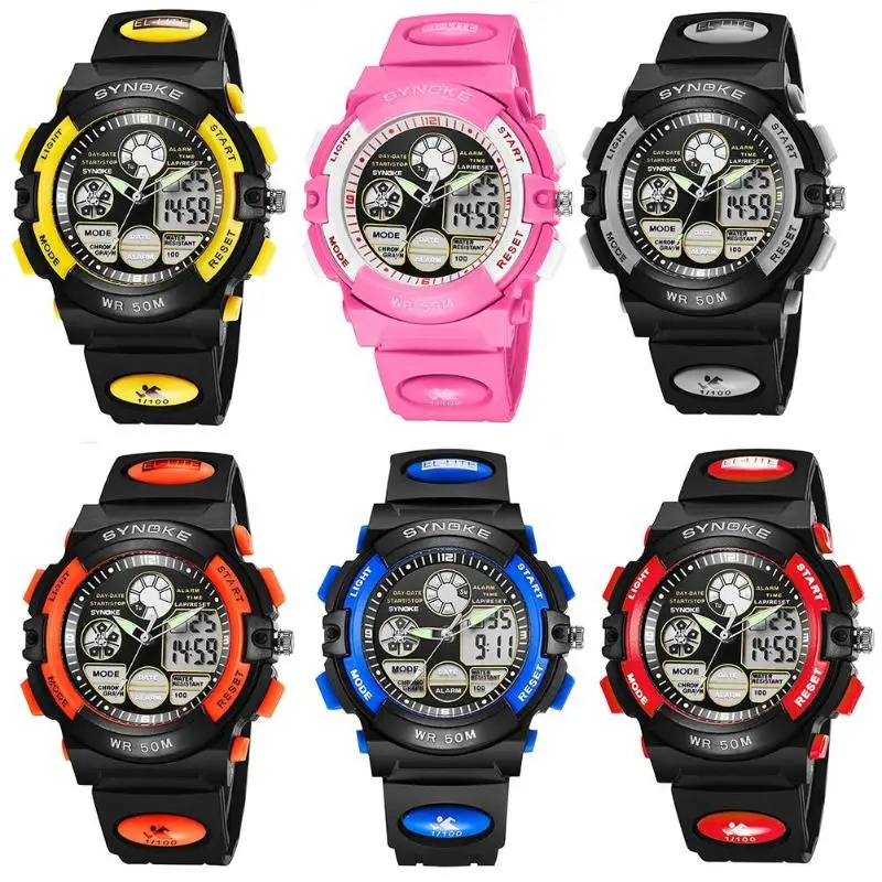 

New Sport Student Children Watch Kids Watches Boys Girls Clock Child Digital Wristwatch Electronic Wrist Watch for Boy Girl Gift