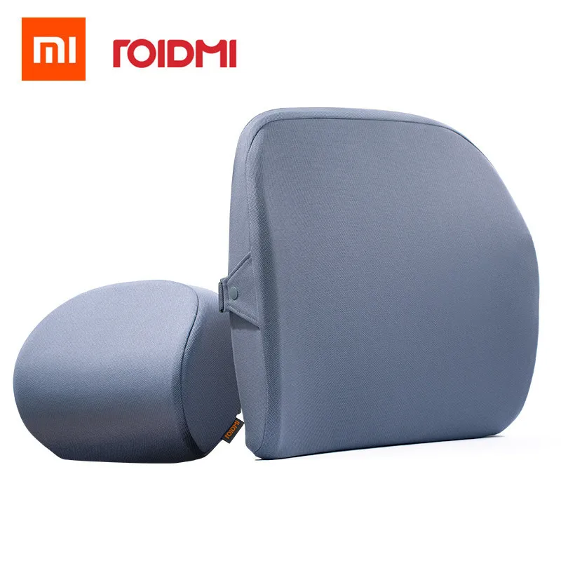 

[hot]original Xiaomi Roidmi pillow R1 Home Car Office Headrest Pillow Coffee silk fabric 60d slow rebound memory foam pillow